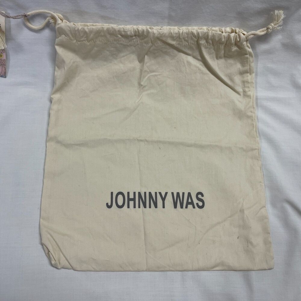 Johnny Was Dust Bag Off White Cloth 13 ½” X 12” Bag Only